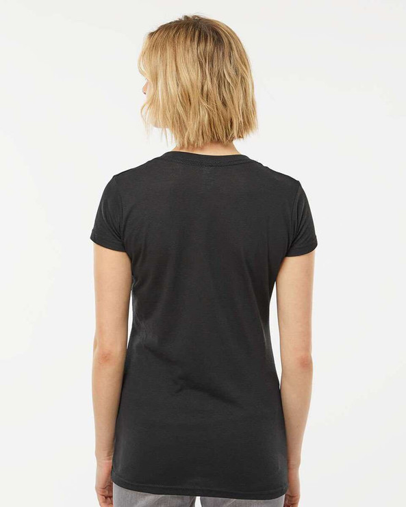 Tultex 244 - Camiseta de cuello en V de mujer Poly-Rich