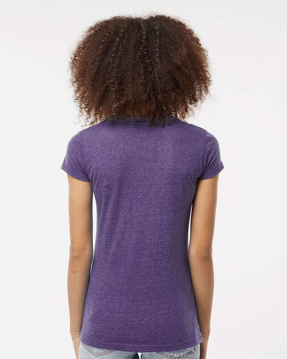 Tultex 244 - Camiseta de cuello en V de mujer Poly-Rich
