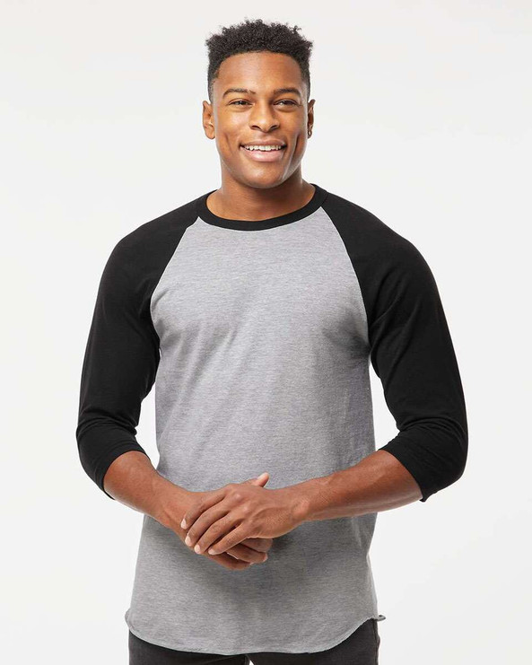 Tultex 245 - Camiseta Raglan de punto fino