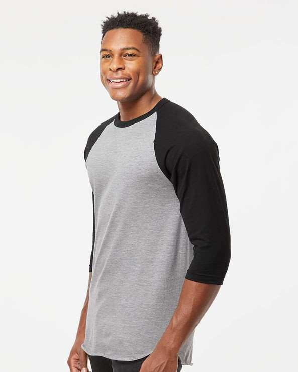 Tultex 245 - Camiseta Raglan de punto fino