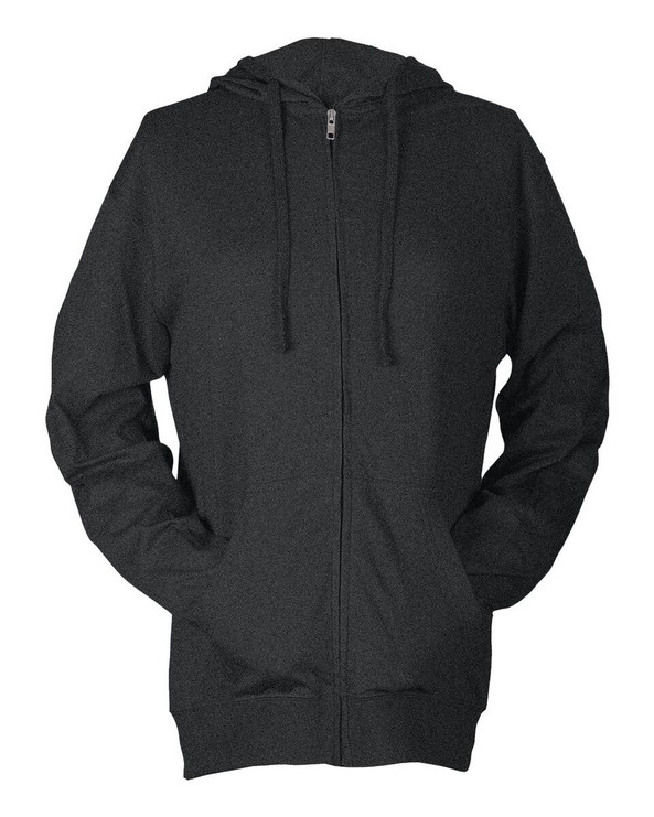 Tultex 260 - Camiseta de manga larga con capucha y cremallera Beach Full-Zip