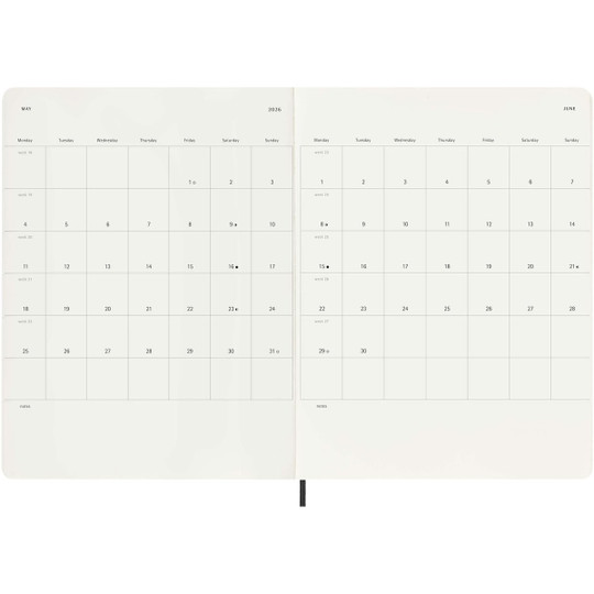 Moleskine 107755 - Agenda XL 12 mois Moleskine à couverture souple