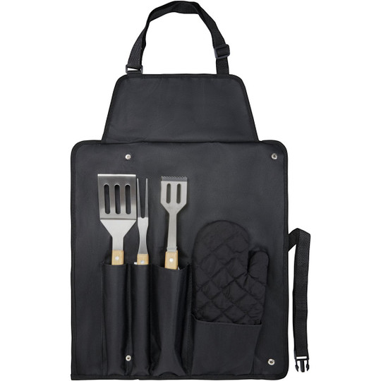 Seasons 113261 - Gril 5-teiliges Grillset und Handschuh