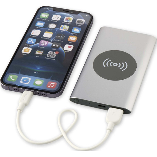 Batterie de secours sans fil en aluminium recyclé Juice type-C de 4 000 mAh  - EgotierPro 124384