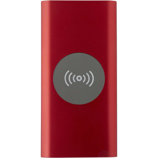 Juice 8000 mAh Type-C recycled aluminium wireless power bank - EgotierPro 124385