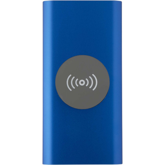 Juice 8000 mAh Type-C recycled aluminium wireless power bank - EgotierPro 124385