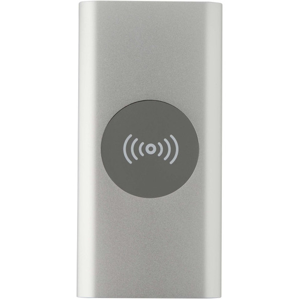 Juice 8000 mAh Type-C recycled aluminium wireless power bank - EgotierPro 124385