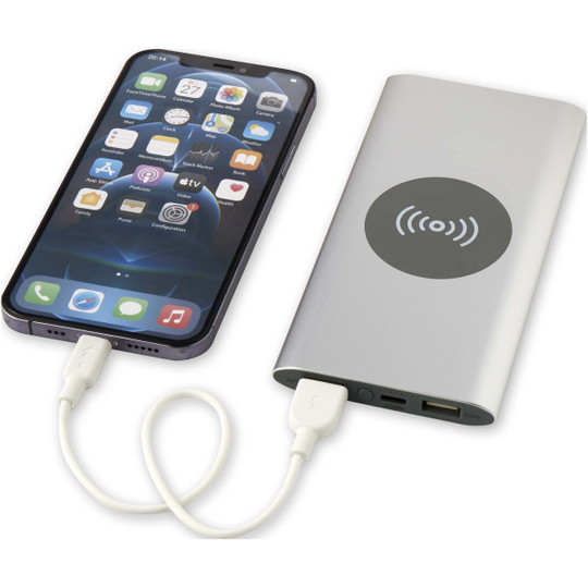 Juice 8000 mAh Typ-C kabellose Powerbank aus recyceltem Aluminium - EgotierPro 124385