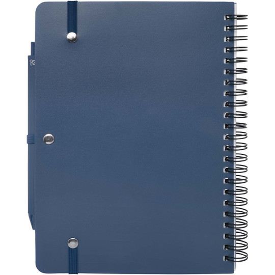 Thalaasa A5 ocean-bound hard cover notebook with ballpoint pen (black ink) - EgotierPro 107901