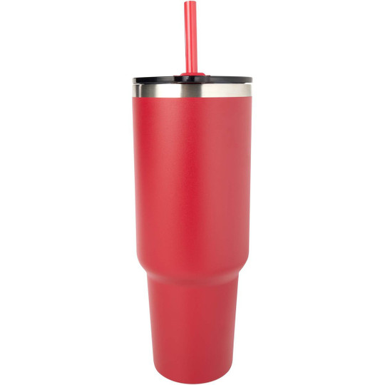 Sydney 1200 ml doppelwandiger RCS-zertifizierter Kupfer-Vakuum Isolierbecher mit Strohhalm - EgotierPro 100802