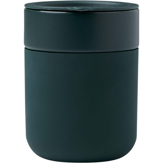 Java 330 ml ceramic tumbler with silicone wrap and plastic lid - EgotierPro 100808
