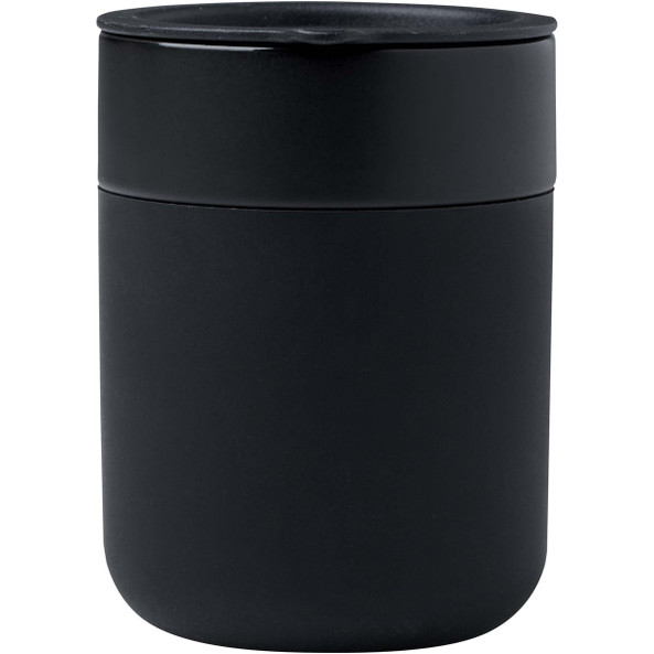 Java 330 ml keramikkrus med silikonegreb og plastiklåg - EgotierPro 100808