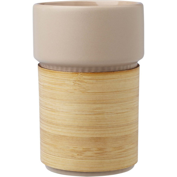 Fika 340 ml tumbler with bamboo sleeve - EgotierPro 100809