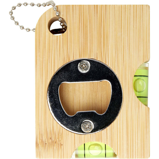 Levo bamboo bottle opener with level  - EgotierPro 113380
