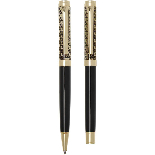 Luxe 107924 - Legato ballpoint and rollerball pen set (blue ink)