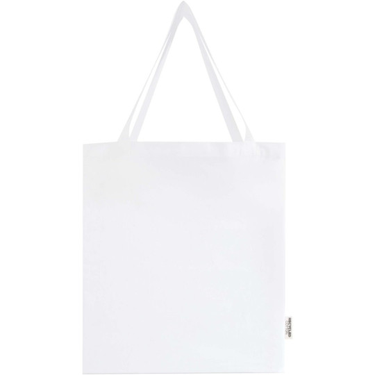 Madras 140 g/m² GRS recycled cotton gusset tote bag - EgotierPro 120733