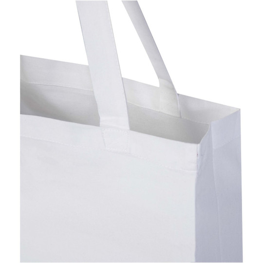 Madras 140 g/m² Baumwoll Tragetasche mit Seitenfalten aus GRS recycelter Baumwolle - EgotierPro 120733