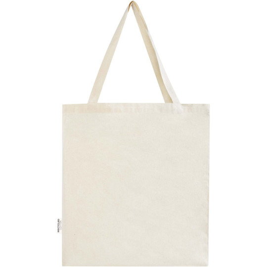 Madras 140 g/m² GRS recycled cotton gusset tote bag - EgotierPro 120733