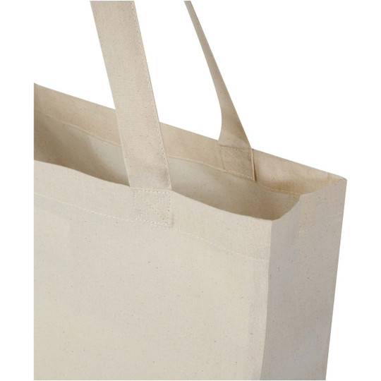 Madras 140 g/m² GRS recycled cotton gusset tote bag - EgotierPro 120733
