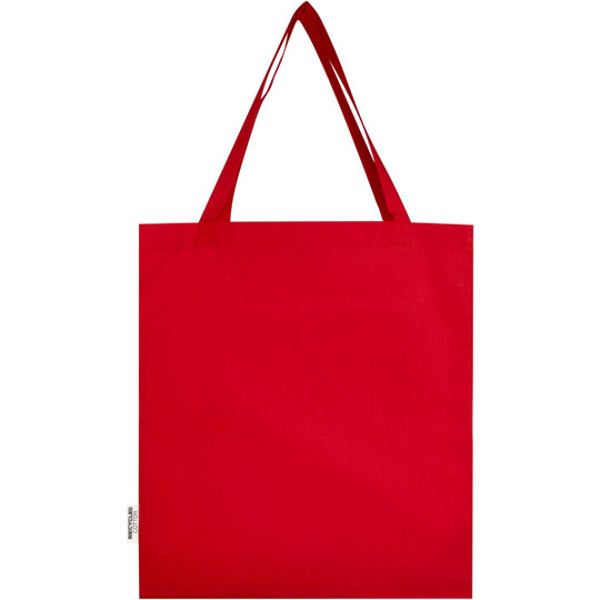 Madras 140 g/m² GRS recycled cotton gusset tote bag - EgotierPro 120733