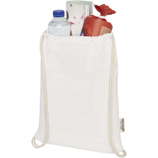 Oregon 140 g/m² GRS recycled cotton drawstring bag - EgotierPro 120735