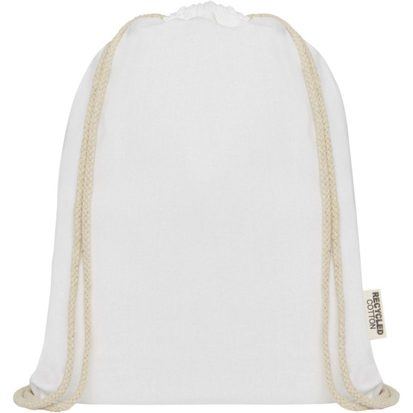 Oregon 140 g/m² GRS recycled cotton drawstring bag - EgotierPro 120735