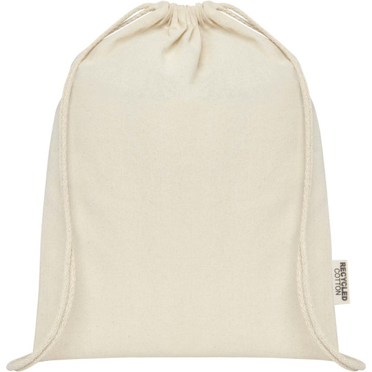Oregon 140 g/m² GRS recycled cotton drawstring bag - EgotierPro 120735