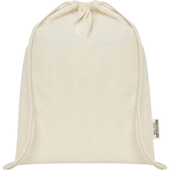 Oregon 140 g/m² GRS recycled cotton drawstring bag - EgotierPro 120735