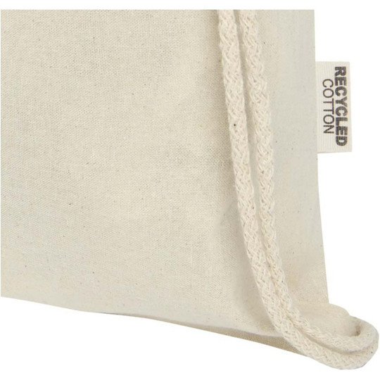 Oregon 140 g/m² GRS recycled cotton drawstring bag - EgotierPro 120735