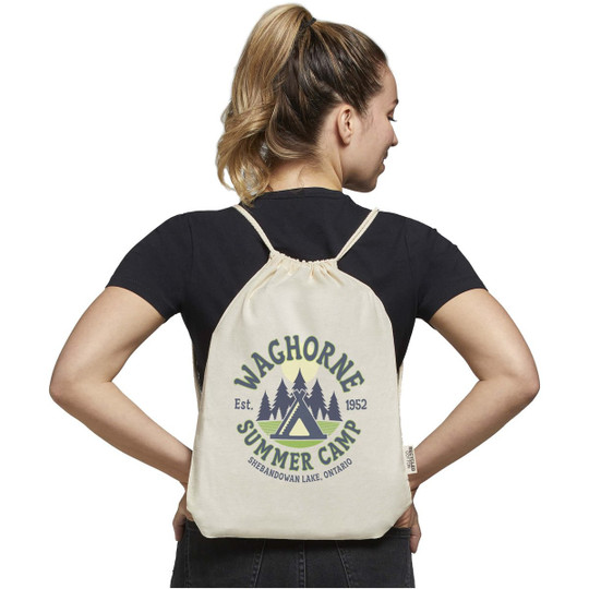 Oregon 140 g/m² GRS recycled cotton drawstring bag - EgotierPro 120735