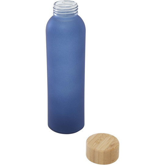 Matowa butelka ze szkła sodowo-wapniowego Lume 500 ml z zakrętką bambusową   - EgotierPro 100830
