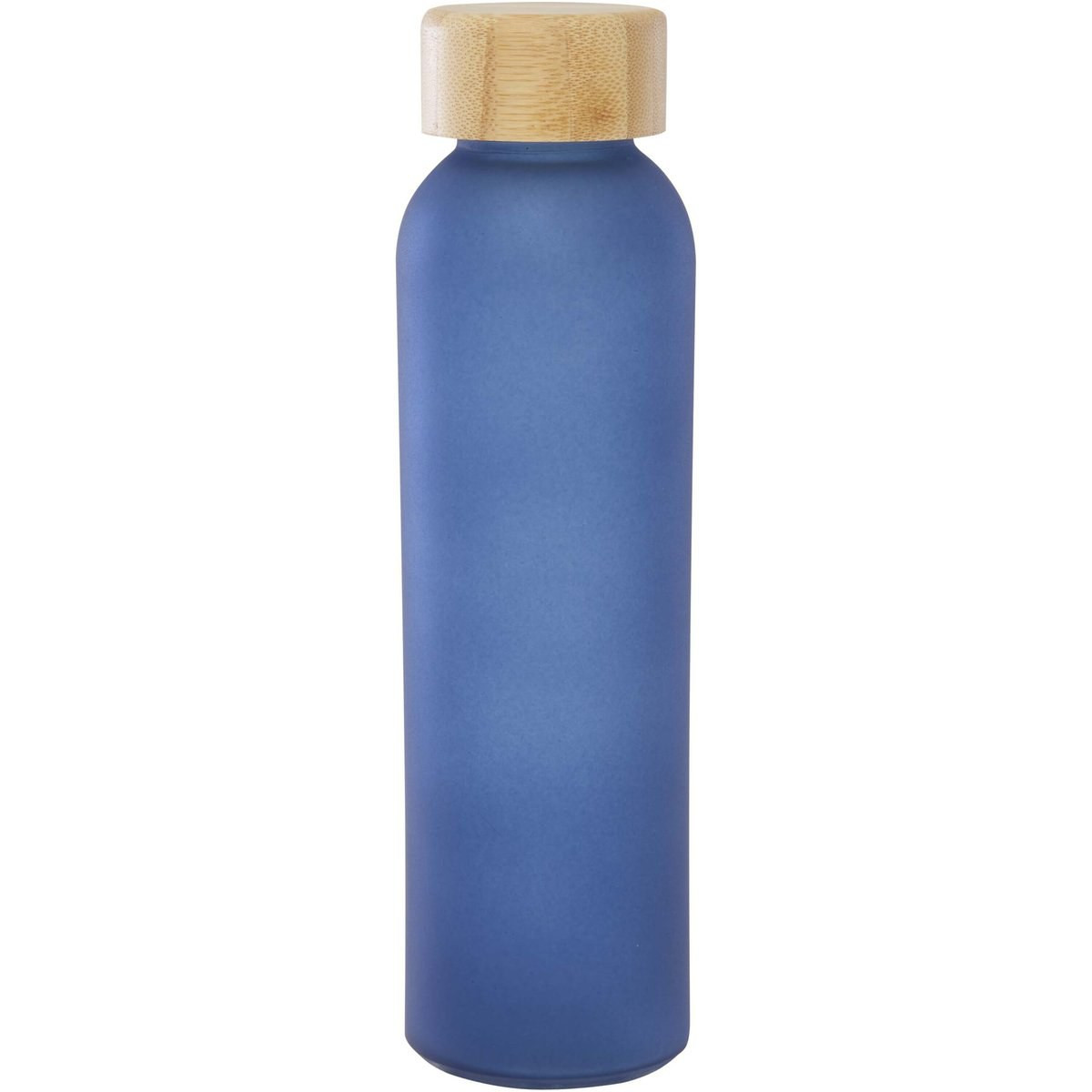 Lume 500 ml matte soda lime glass bottle with bamboo lid   - EgotierPro 100830