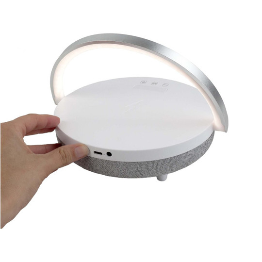 Prixton 2PA160 - Prixton 4-in-1 Bluetooth®-speaker van 10 W met ledverlichting en draadloos oplaadstation