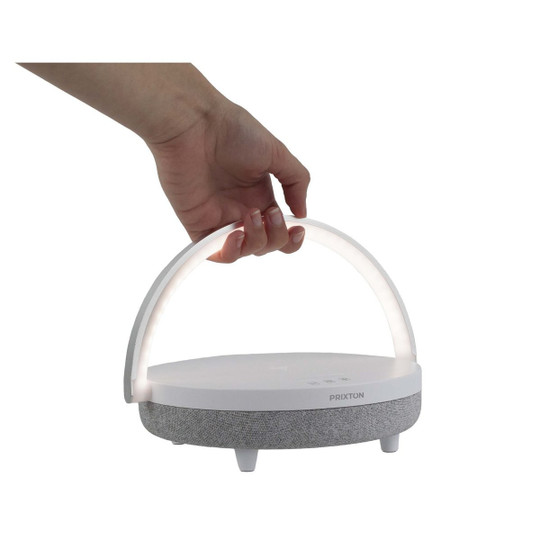 Prixton 2PA160 - Prixton 4-in-1 Bluetooth®-speaker van 10 W met ledverlichting en draadloos oplaadstation