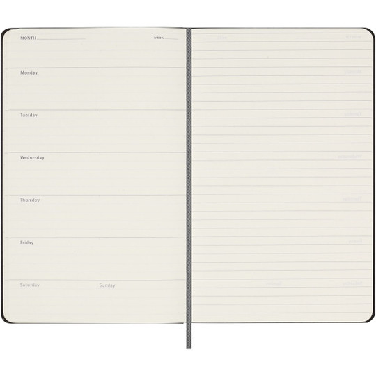 Moleskine 107952 - Hardcover Wochenplaner L, undatiert