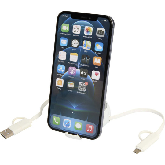 Alasia 100 cm 5-in-1 Kabel aus recyceltem Kunststoff und Aluminium, einziehbar, für Datenübertragung und mit 45W Schnellladung - EgotierPro 124420