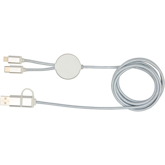 Alasia 150 cm 5-in-1 Kabel aus recyceltem Kunststoff für Datenübertragung und 27W Schnellladung - EgotierPro 124425