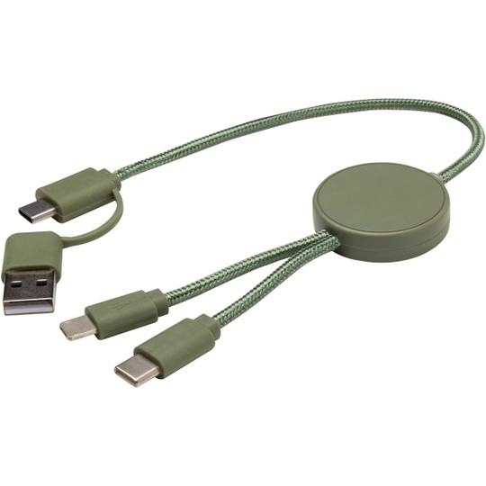 Citala 5-i-1 kabel 30 cm datasynkronisering og 27 W hurtigopladningskabel i genvundet plast - EgotierPro 124427