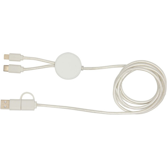 Citala 5-i-1 kabel 150 cm datasynkronisering og 27 W hurtigopladningskabel i genvundet plast - EgotierPro 124428