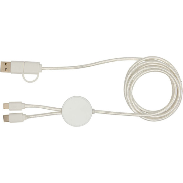 Citala 5-in-1 recycled plastic 150 cm data sync and 27W fast charge cable - EgotierPro 124428