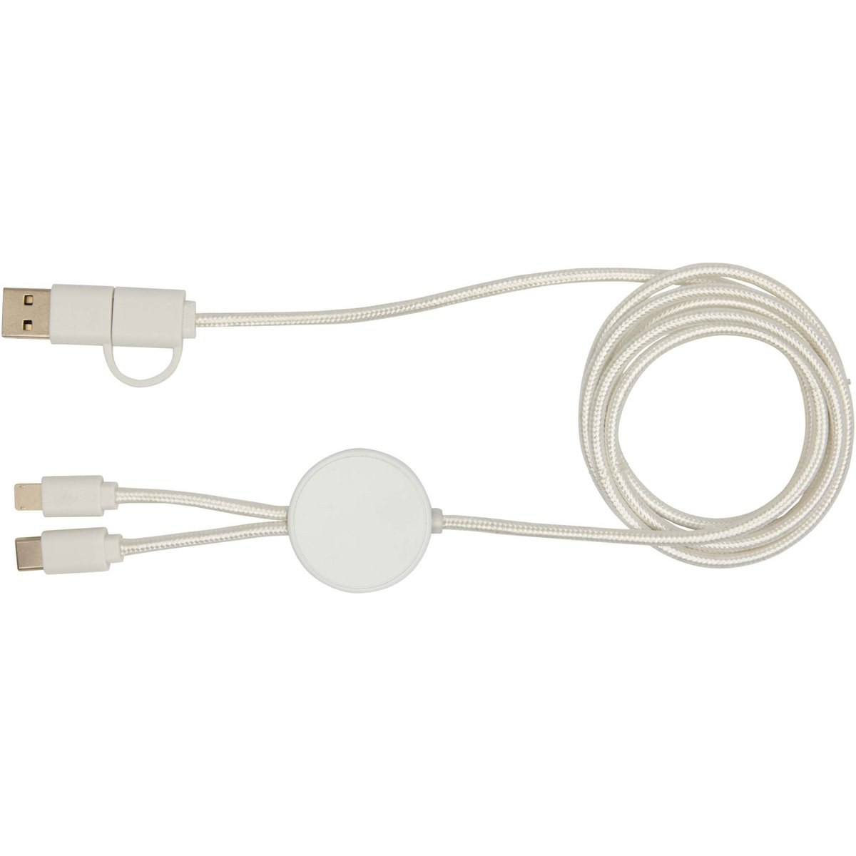 Citala 5-in-1 recycled plastic 150 cm data sync and 27W fast charge cable - EgotierPro 124428