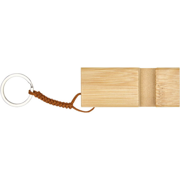 Bosona bamboo phone holder with keychain - EgotierPro 104606