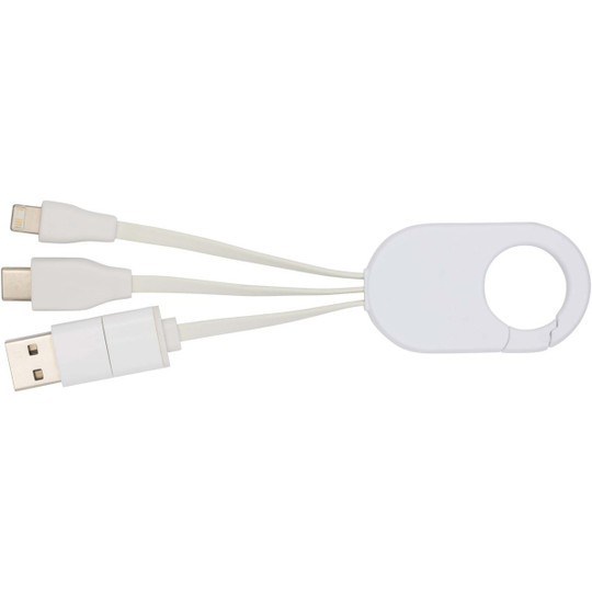 Câble de charge 4 en 1 Troop en plastique recyclé - EgotierPro 124435