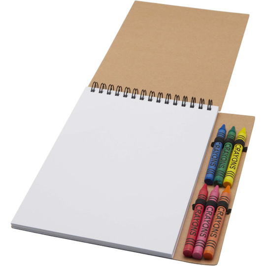 Doodle A5 Softcover Spiralnotizbuch mit Farbstiftset - EgotierPro 107967