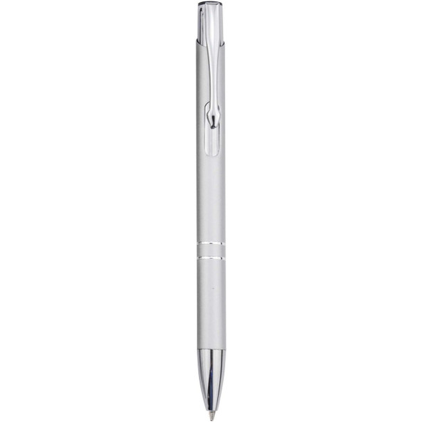 Stylo bille en aluminium recyclé Moneta (encre bleue) - EgotierPro 107984