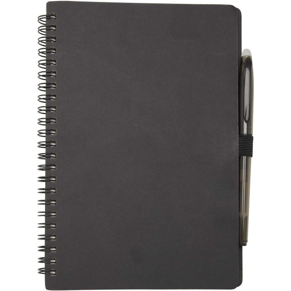 Slate genanvendelig A5 notesbog sæt med hard cover og med pen (sort refill) - EgotierPro 107986