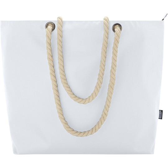 Panama GRS recycled beach cooler tote bag with cord handles 23L - EgotierPro 130079