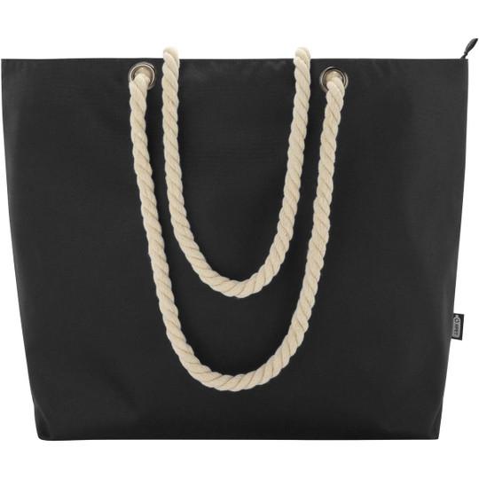 Panama GRS recycled beach cooler tote bag with cord handles 23L - EgotierPro 130079