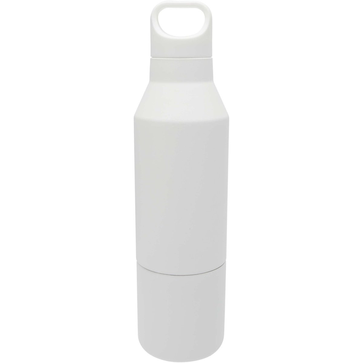 Odessy butelka termiczna o pojemności 600 ml wykonana ze stali nierdzewnej z recyklingu z certyfikatem RCS i kubkiem o pojemn - EgotierPro 100840