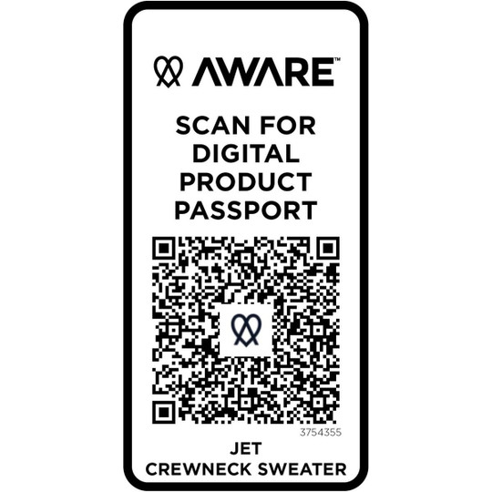 Elevate NXT 37543 - Jet unisex Aware™ recycled crewneck sweater